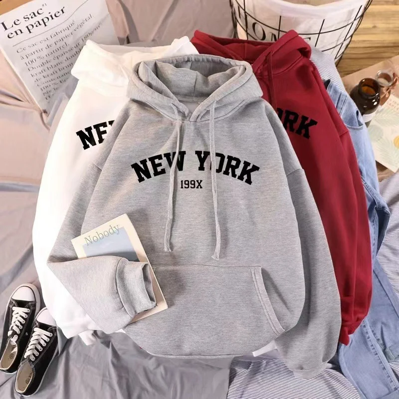 Women'S Fashion York - 후드티 유럽과 미국 스웨트셔츠 여성 뉴욕