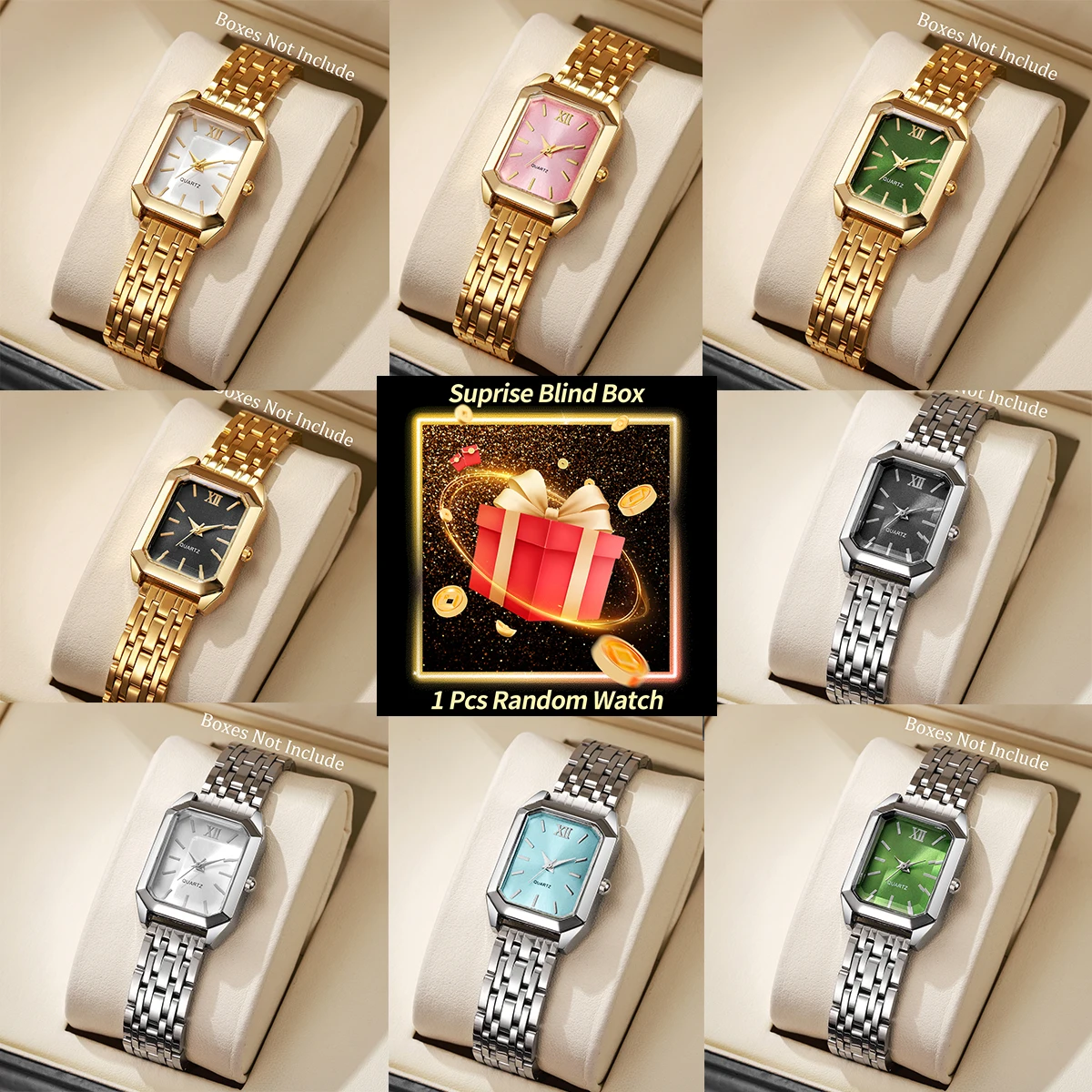 Women'S Fashion Quartz Watch - 깜짝 선물 상자, 여성용 시계, 랜덤
