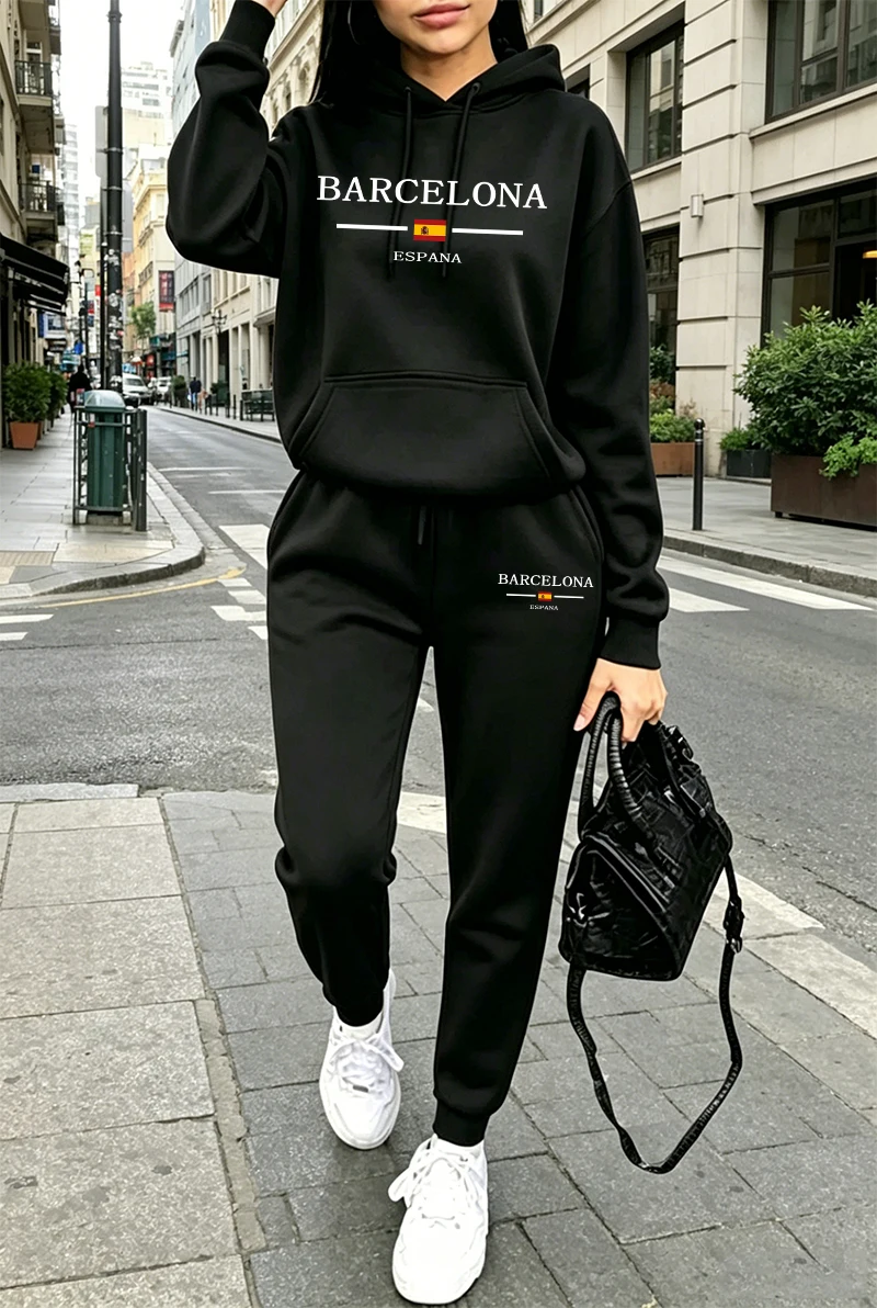 Women'S Fashion Hoodies - 여성 패션 트레이닝복 프린팅 캐주얼 후드티