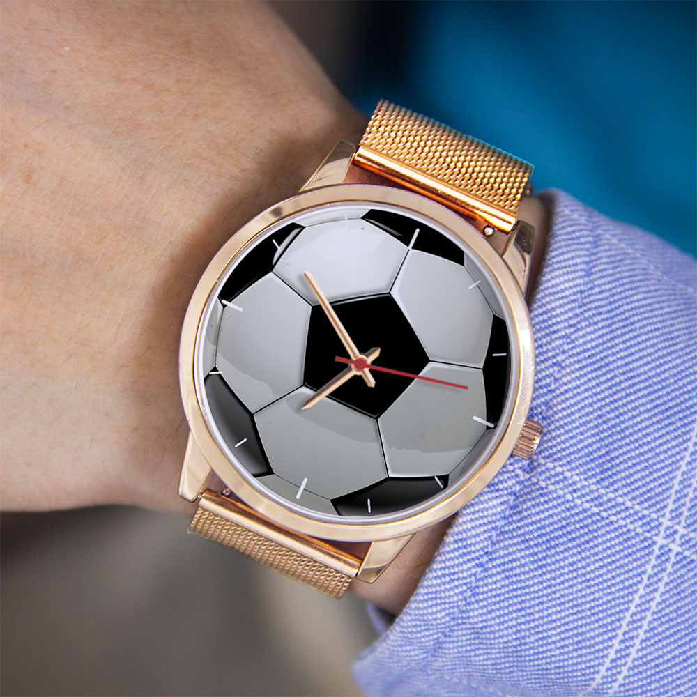 축구 디자인 팬들을 위한 실버 남성용 시계, 남녀 공용 - Women'S Fashion Quartz Watch 리뷰 및 가격