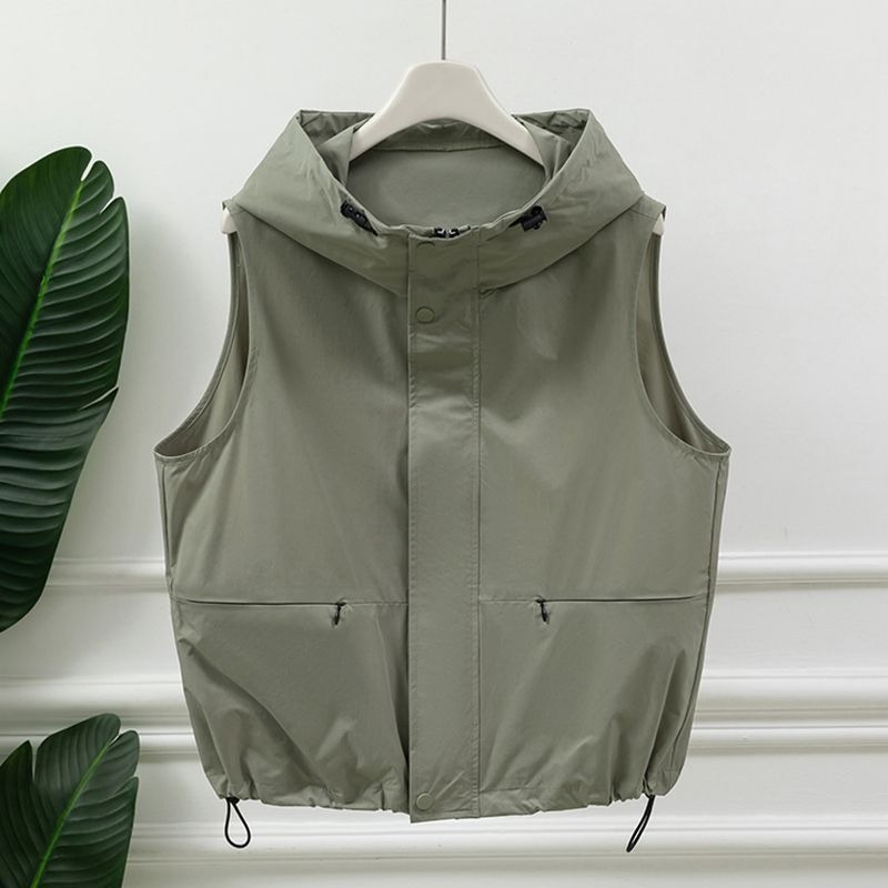 여성용 라이트 그레이 후드 민소매 유틸리티 조끼 지퍼  - Women'S Fashion Utility Vest 리뷰 및 가격
