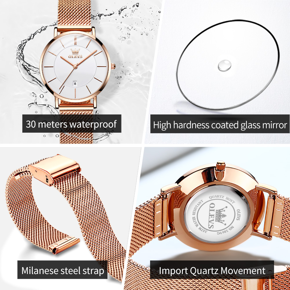 OLEVS 여성 시계 5869 우아한 패션 쿼츠 손목시 - Women'S Fashion Quartz Watch 리뷰 및 가격