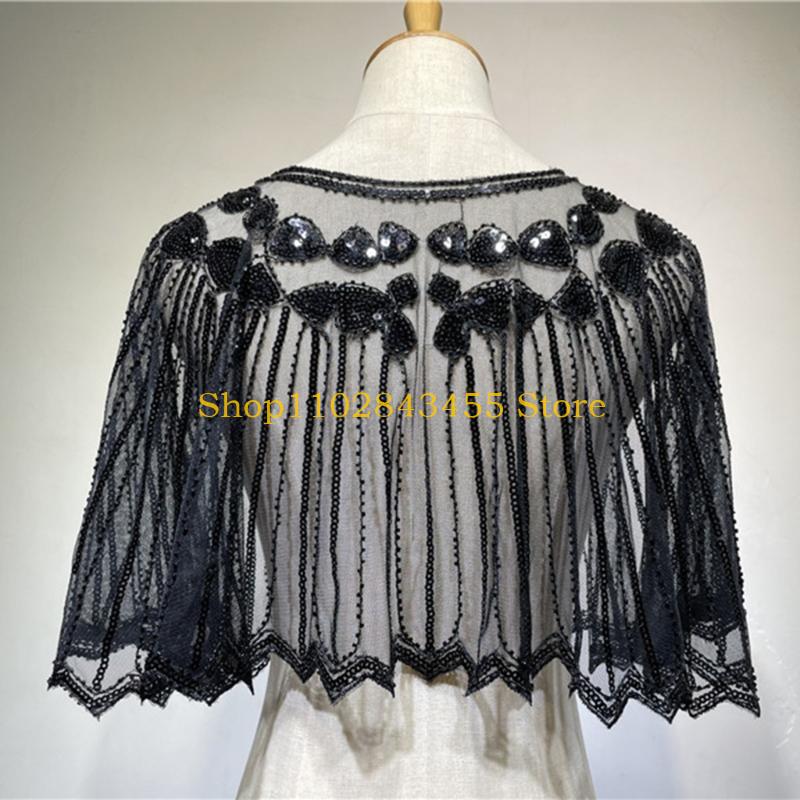49MC 스팽글 플래퍼 숄 개츠비 의상 액세서리 20년 - Women'S Fashion Roaring 20S 리뷰 및 가격