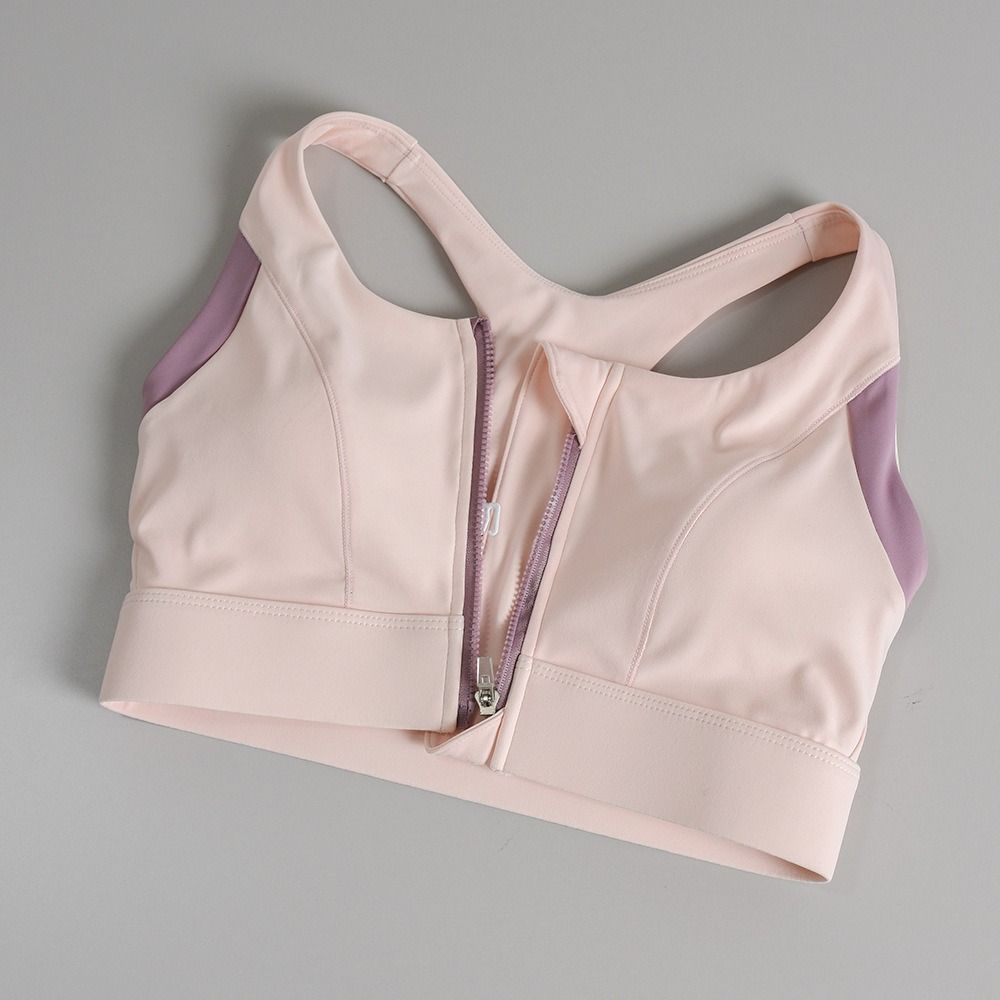 편안한 패치워크 앞 지퍼 스포츠 브라 슬림핏 처짐 방지 - Bra Top Seamless 리뷰 및 가격