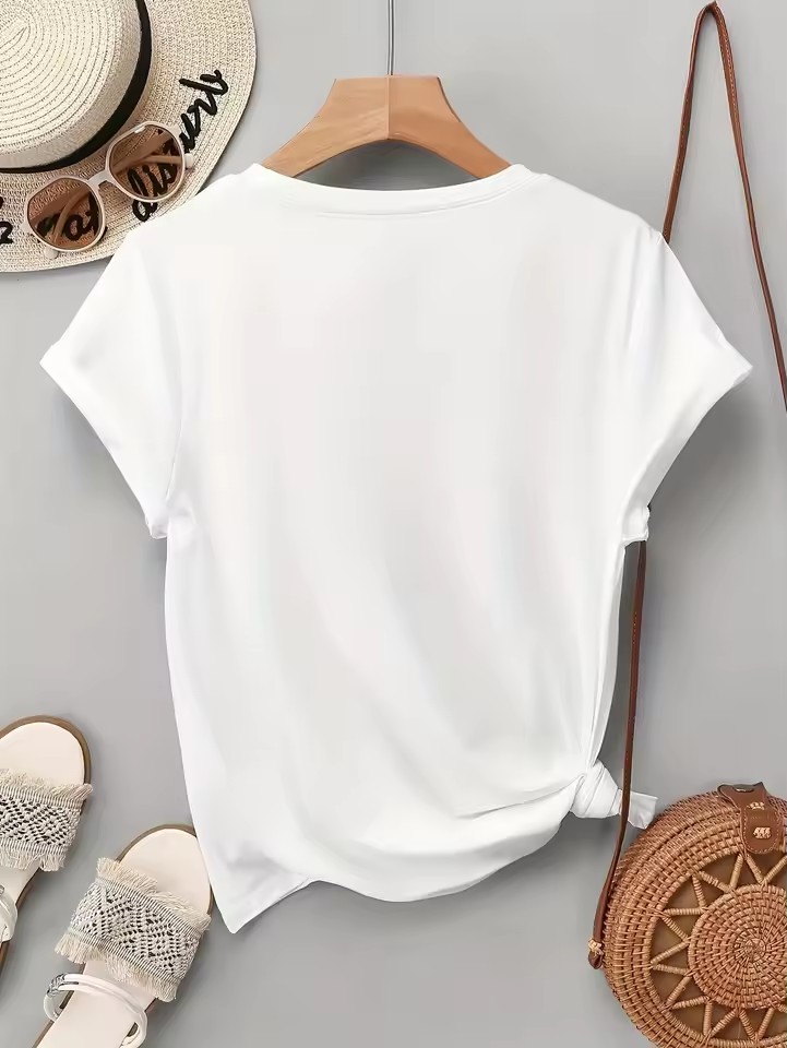 패션 그래픽 티셔츠 파리 프린트 여성 티셔츠 여름 봄  - Women'S Fashion Paris 리뷰 및 가격