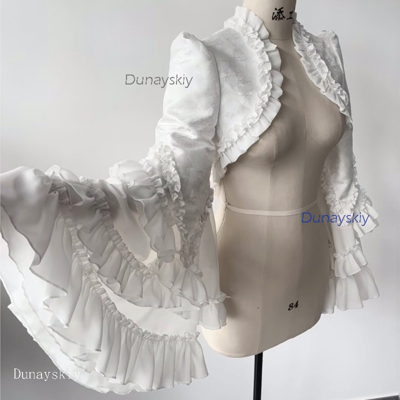고딕 파티 뱀파이어 로리타 오우지 레이어링 세트 플레어 - Puff Sleeve Blouse 리뷰 및 가격