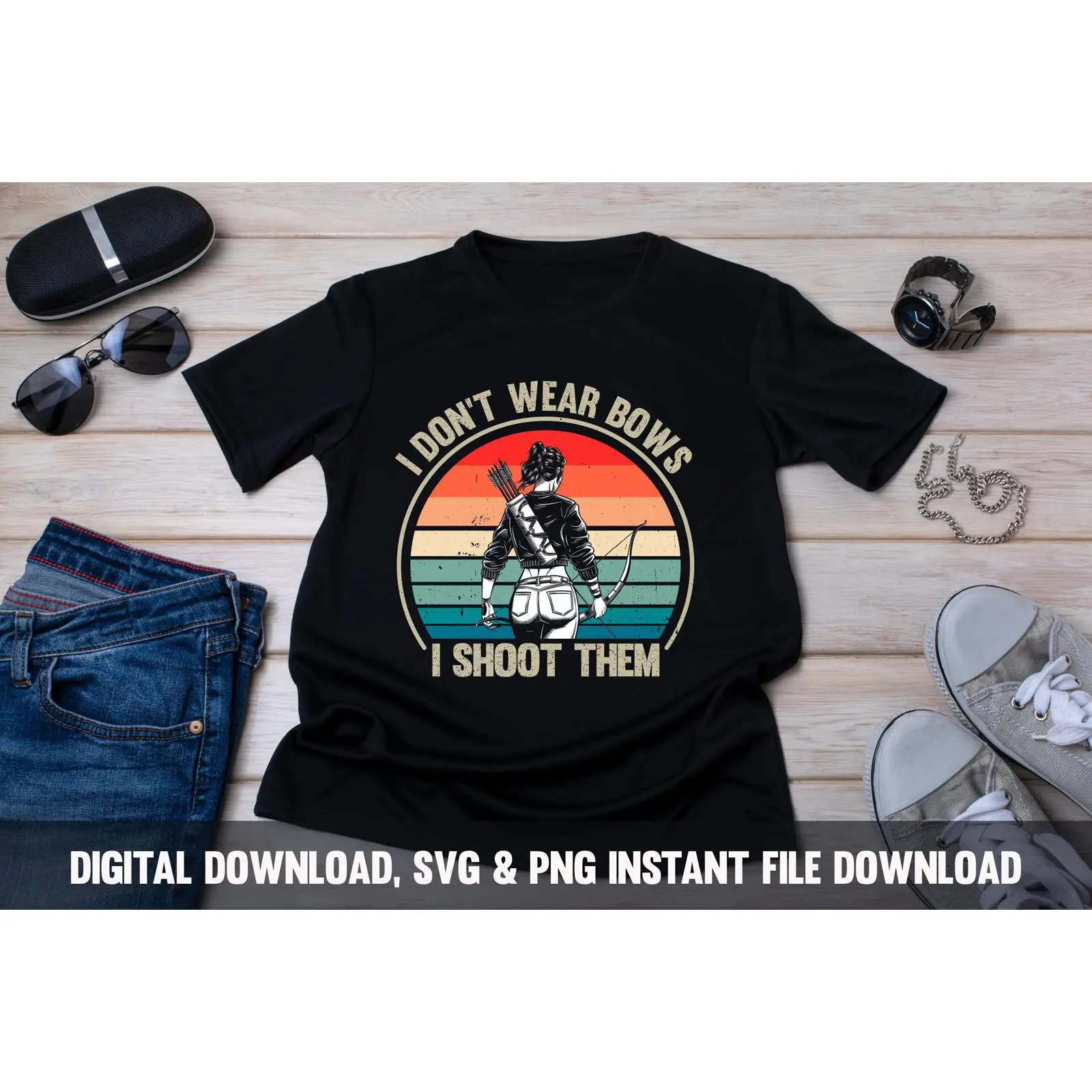 양궁 여성 SVG PNG 사냥하는 소녀 디자인 디지털  - Women Fashion Png 리뷰 및 가격