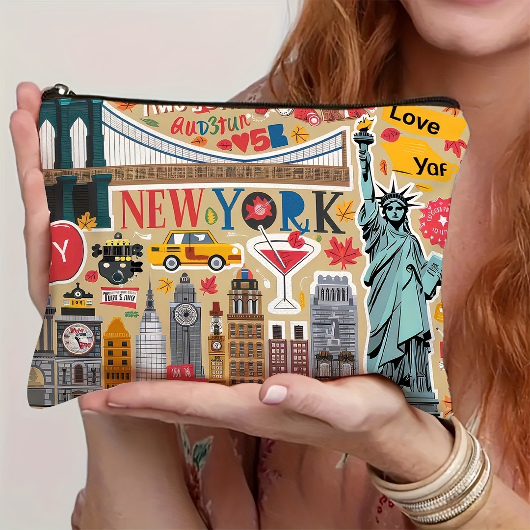 뉴욕시 디자인 메이크업 가방, 상징적인 랜드마크가 있는 - Women'S Fashion York 리뷰 및 가격