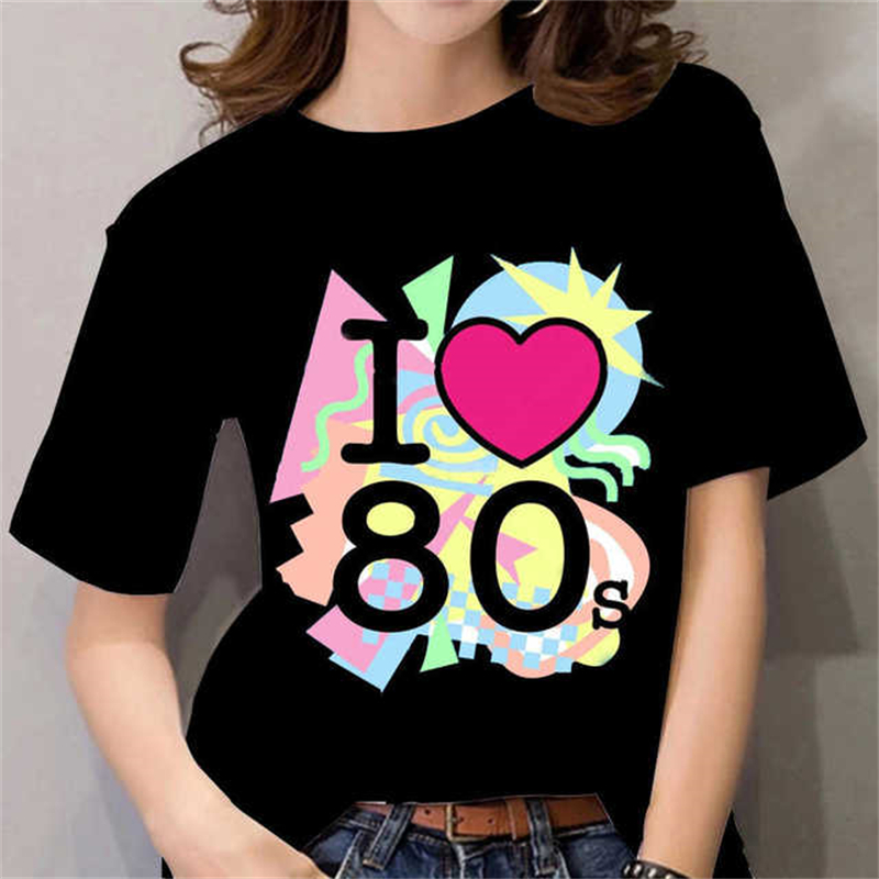 80년대 여성용 티셔츠 여성용 블랙/화이트 짧은 슬립  - Women'S Fashion In The 80S 리뷰 및 가격
