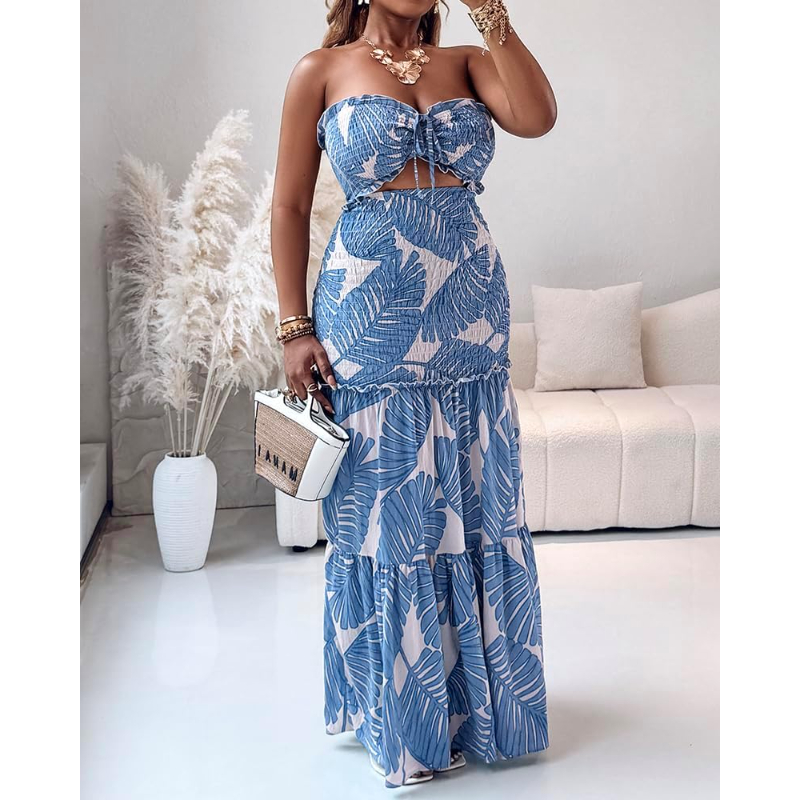 CHICME 플로럴 바캉스 드레스 홀터 타이 러치드 여 - Maxi Dress Boho 리뷰 및 가격