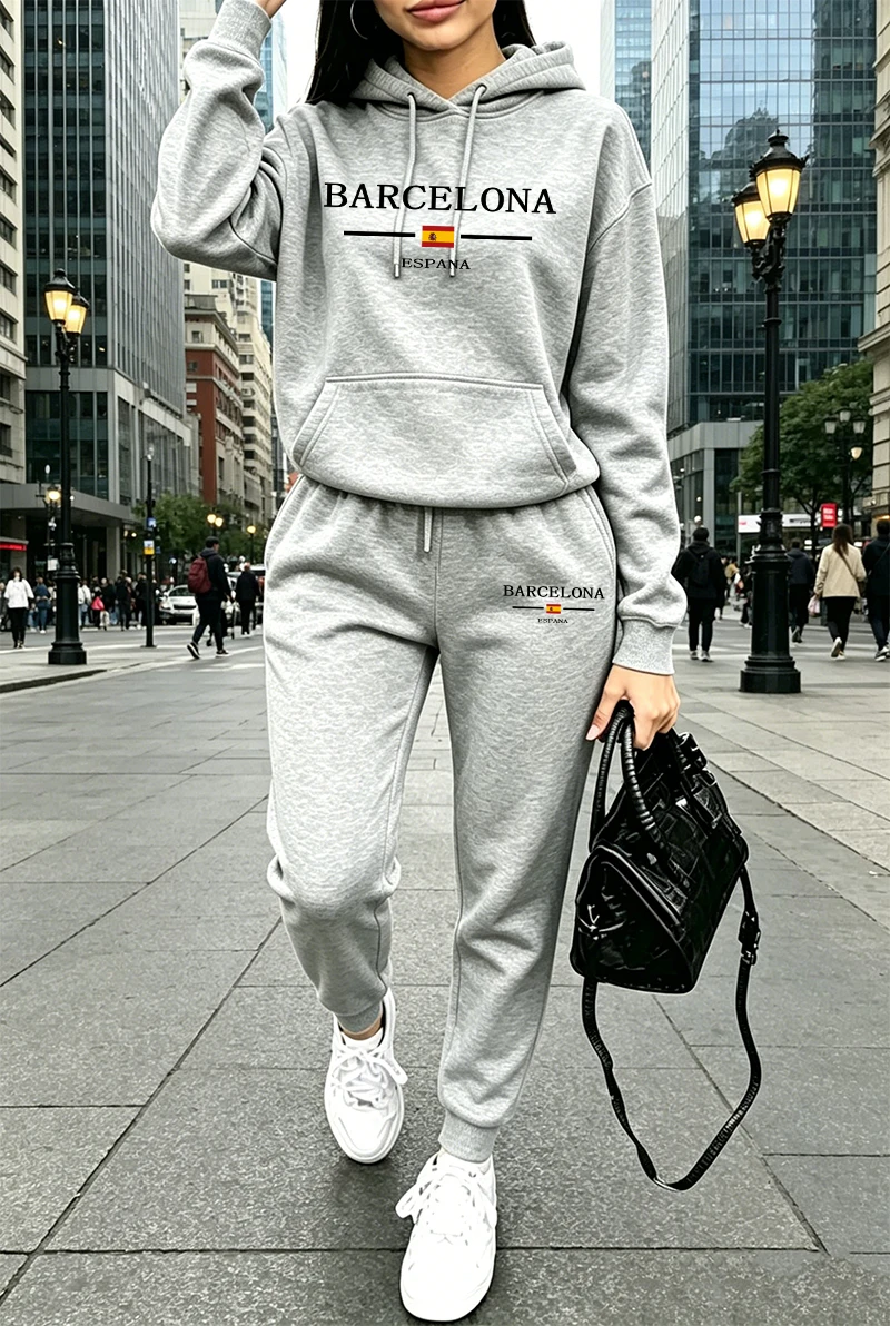 여성 패션 트레이닝복 프린팅 캐주얼 후드티 스웨트셔츠  - Women'S Fashion Hoodies 리뷰 및 가격