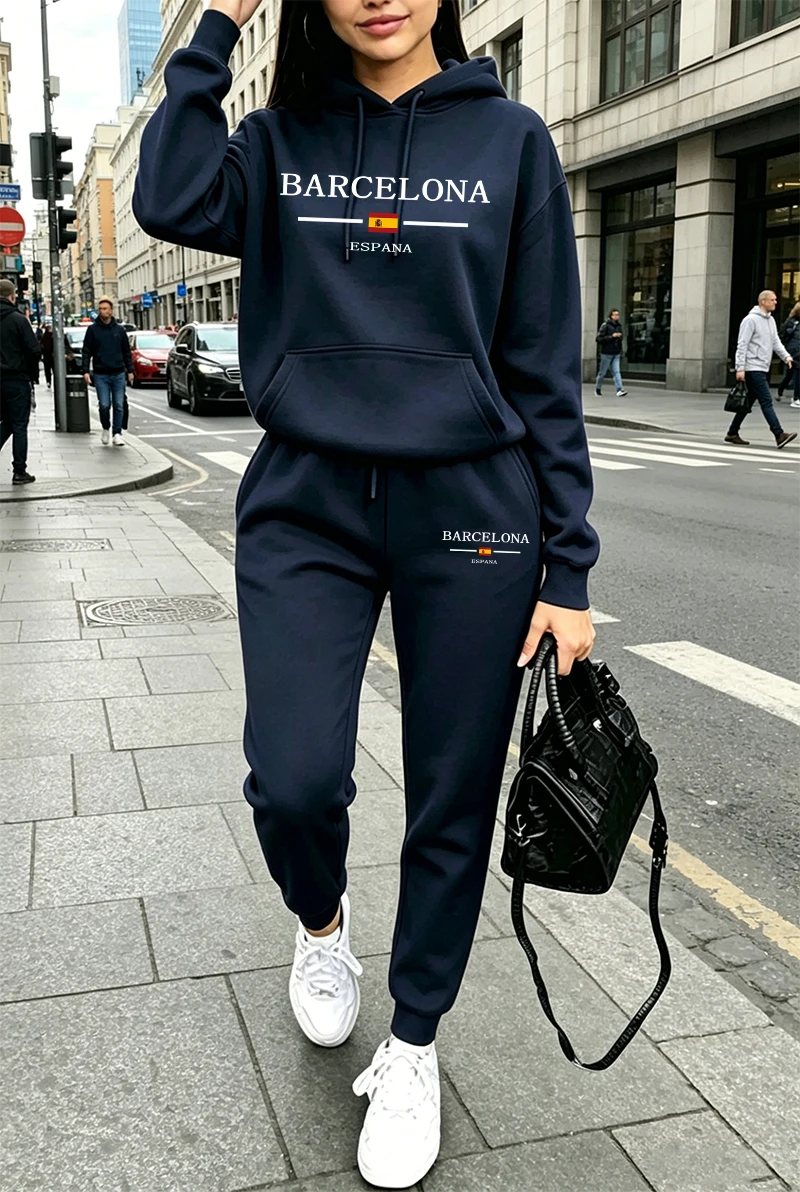 여성 패션 트레이닝복 프린팅 캐주얼 후드티 스웨트셔츠  - Women'S Fashion Hoodies 리뷰 및 가격