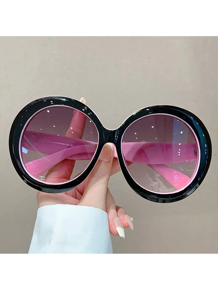 여성용 대형 원형 프레임 안경 - 블랙 프레임 비처방전 - Women'S Fashion Glasses Non Prescription 리뷰 및 가격