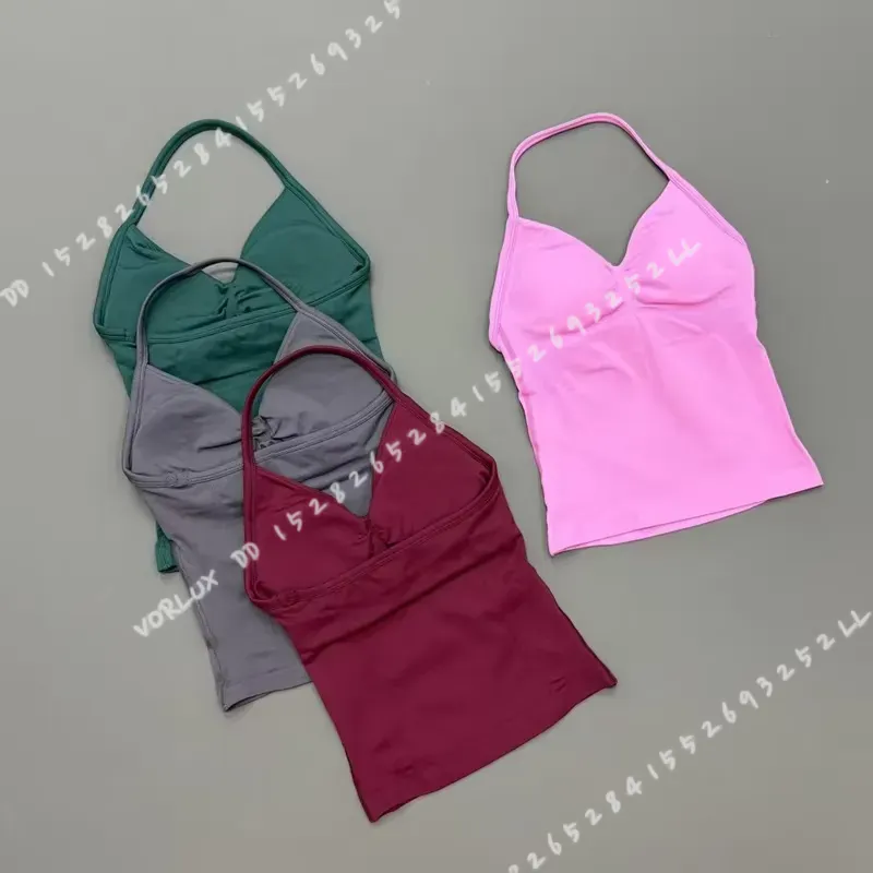 여성용 짐 워크아웃 탱크탑, 홀터넥, 내장형 쉴드 브라 - Bra Top Seamless 리뷰 및 가격