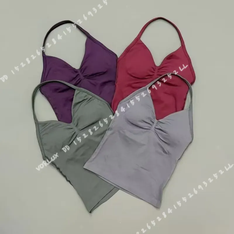 여성용 짐 워크아웃 탱크탑, 홀터넥, 내장형 쉴드 브라 - Bra Top Seamless 리뷰 및 가격