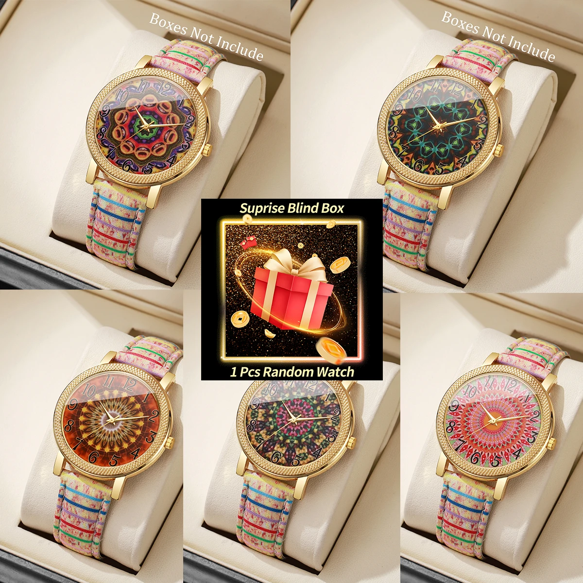 깜짝 선물 상자에 담긴 보헤미안 스타일 여성용 시계,  - Women'S Fashion Quartz Watch 리뷰 및 가격
