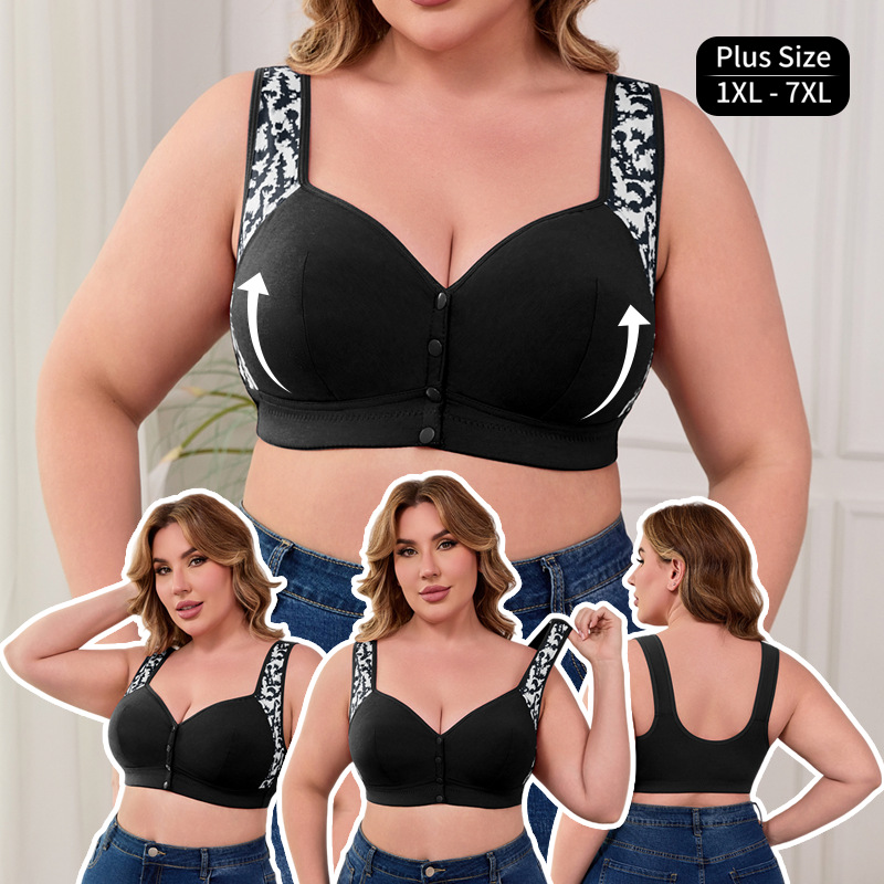 XL-7XL 플러스 사이즈 앞 버클 브라 여성용 무선  - Bra Top Seamless 리뷰 및 가격
